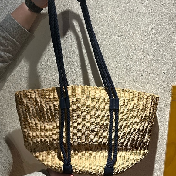 COPY - J Crew straw market tote with rope handles NWT - Picture 4 of 4